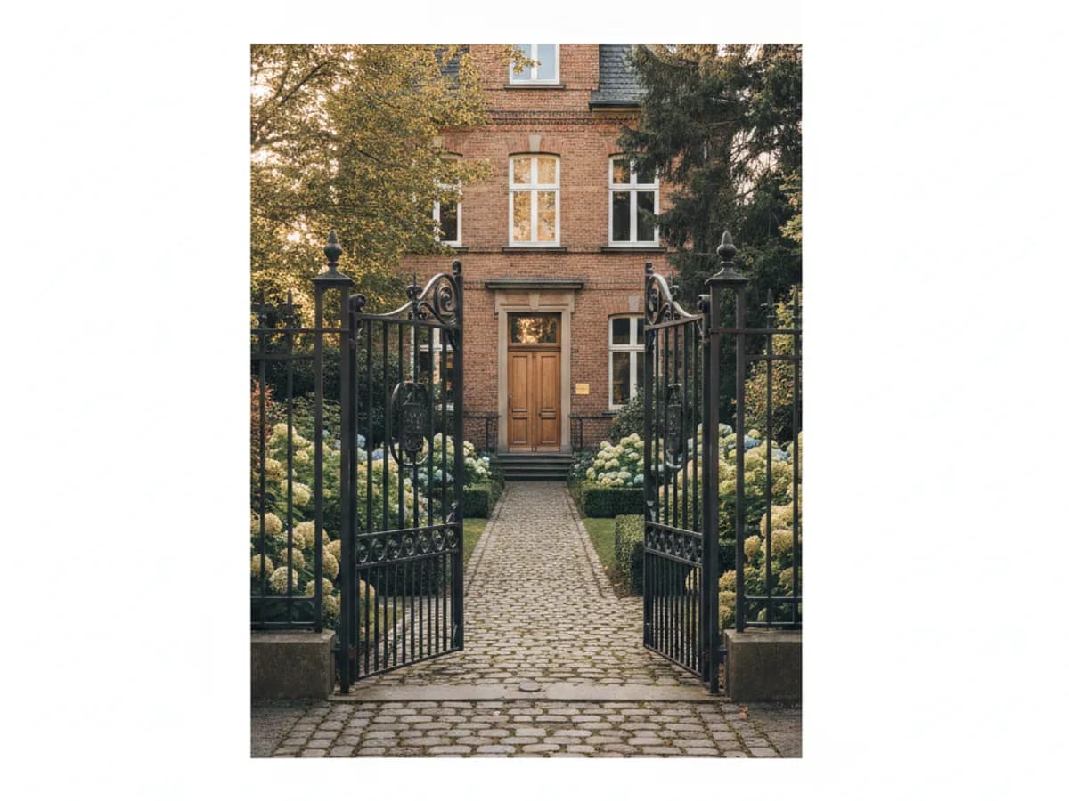 Bürgerhaus mit Klinkerfassade an der Borsteler Chaussee in Hamburg-Groß Borstel