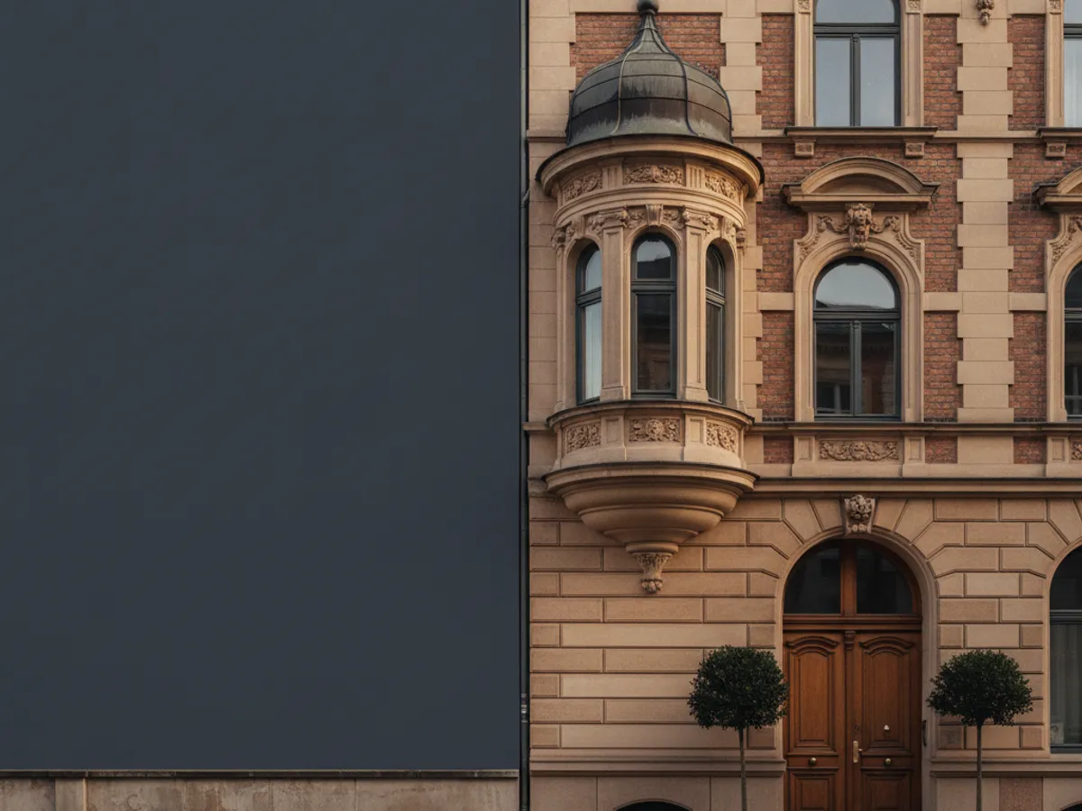Gründerzeitfassade mit Stuckdetails am Falkenried in Hamburg-Hoheluft-Ost