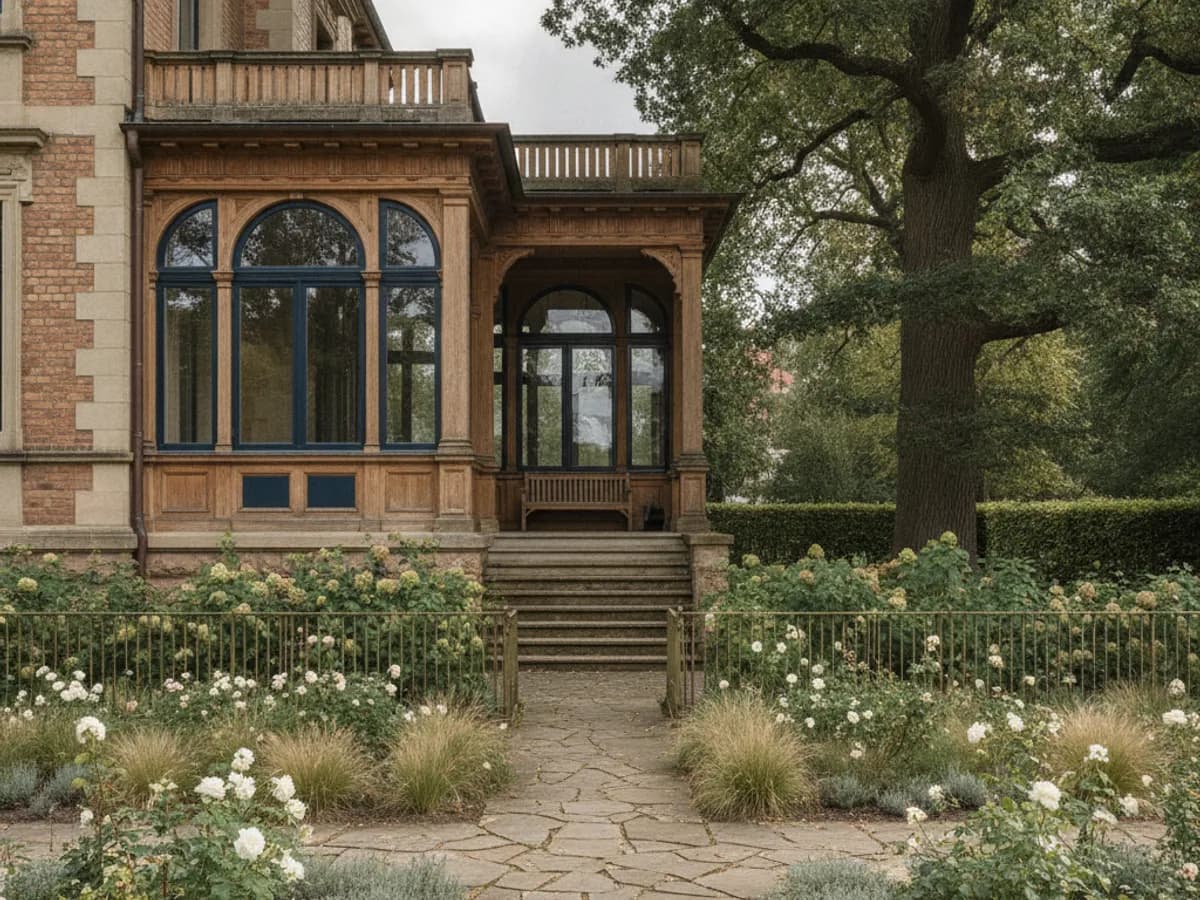 Gründerzeitvilla mit Veranda und Vorgarten in Hamburg-Marienthal