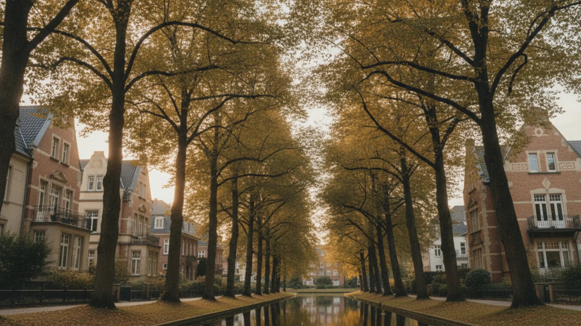 Alte Villenstraße mit Vorgärten und hohen Bäumen in Hamburg-Heimfeld