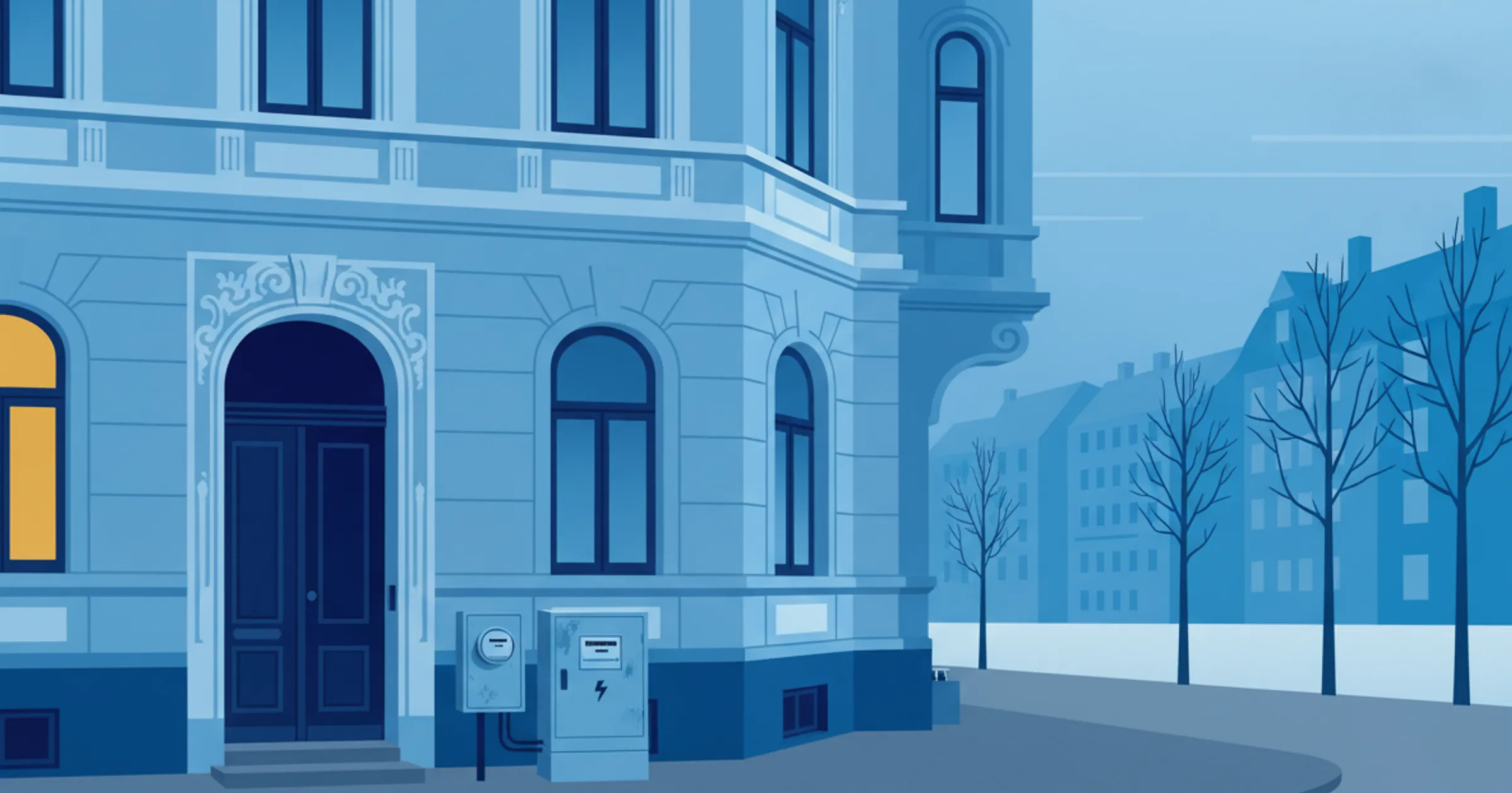 Hamburger Gründerzeitfassade mit Zählerkasten, relevant für die ESG-Bewertung von Bestandsimmobilien
